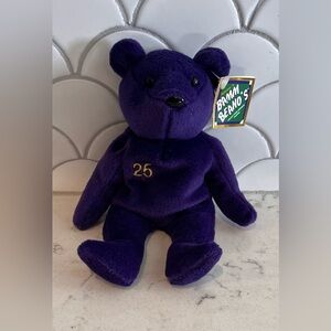 Salvino's‎ Bamm Beano's Bear Mark Mcgwire #25 Purple 8 1/2" Tall